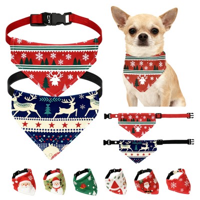 Custom Polyester Full Color Towel Dog Bandana with Adjustable Buckle