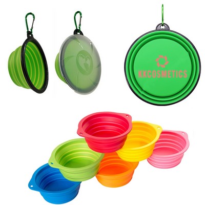 Collapsible Pet Bowl with A Lid